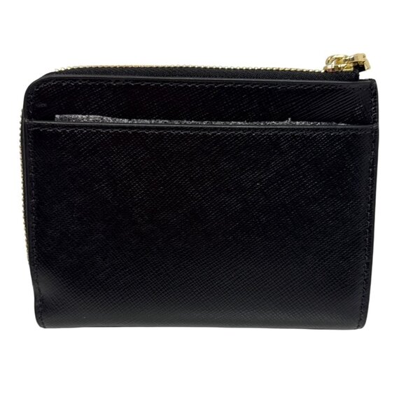 Kate Spade Wallet Lena Small Bifold Black Pebbled Leather Zip Pocket NEW - Picture 2 of 7